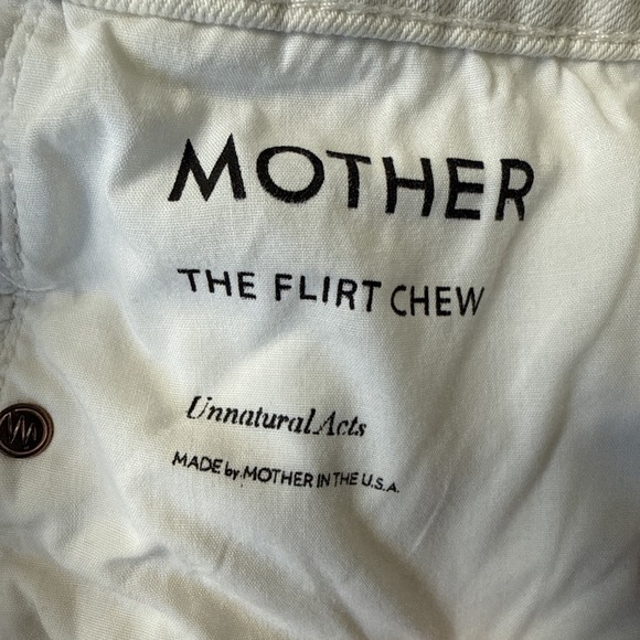 Mother Jeans Womens 29 Ivory Flirt Chew Unnatural Acts Mid Rise Distressed - Picture 5 of 14